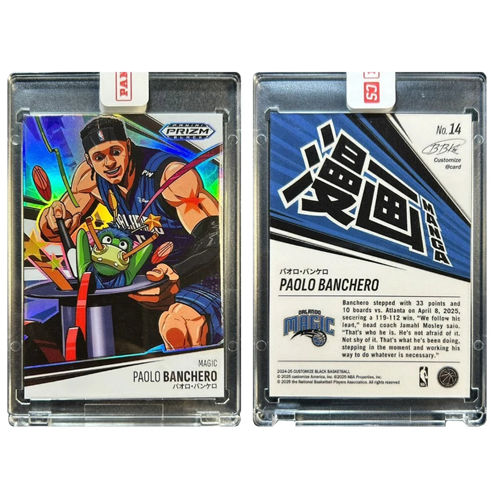 PANINI DIY manga homemade Curry James Doncic Durant Wembanyama Jokic Edwards Morant Textured Rainbow Sparkle Collectible Card