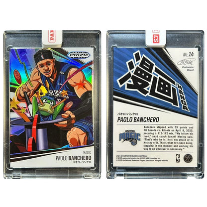 PANINI DIY manga homemade Curry James Doncic Durant Wembanyama Jokic Edwards Morant Textured Rainbow Sparkle Collectible Card