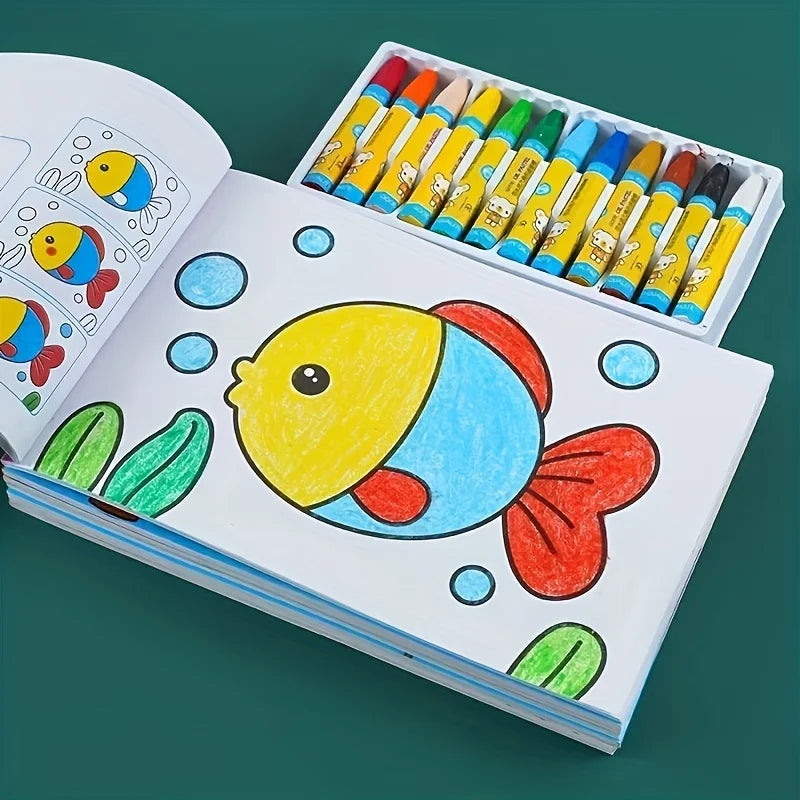 1Pc Animal Coloring Book Beginner Learning Doodle Painting Educational Art Activity Book Creativity Development Coloring Pages