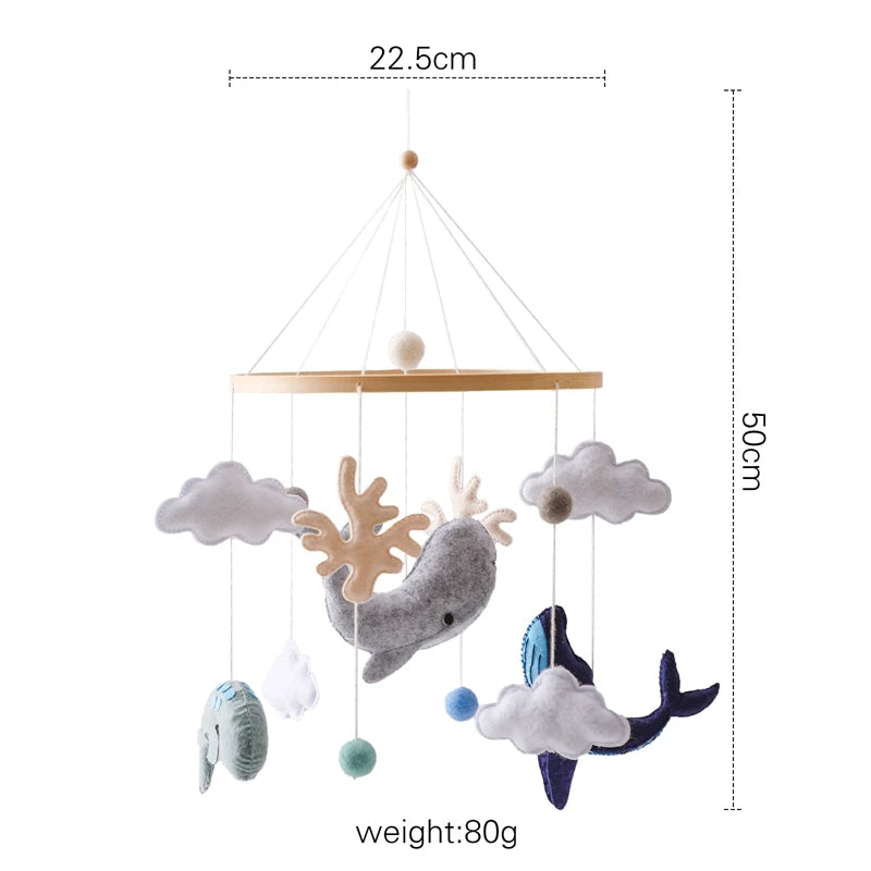 Let's Make Baby Rattle Toy 0-12 Months Wooden Mobile Newborn Music Box Bed Bell Hanging Toys Holder Bracket Infant Crib Toy Gift