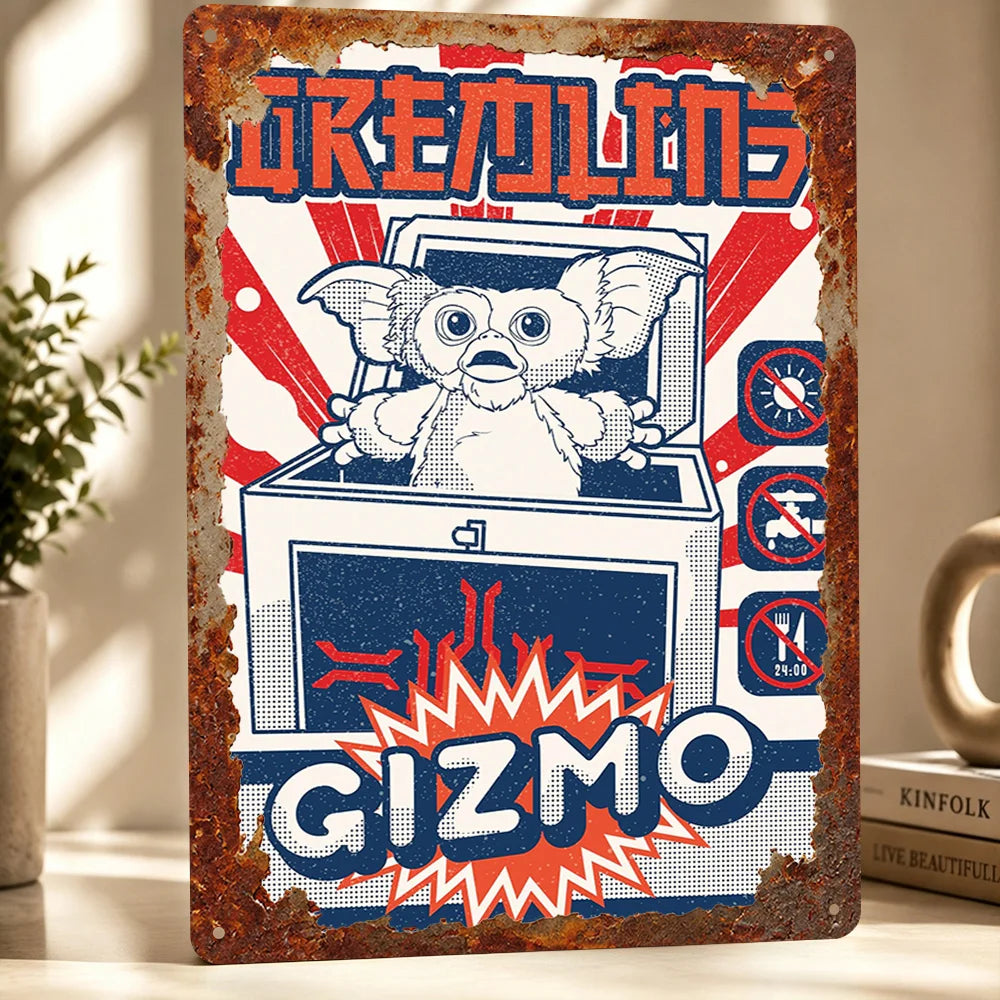Gremlins Aluminum Posters Customized Metal Tin Sign Vintage Premium Dramatic Screen Scene Wall Art For Film Fans And Theaters