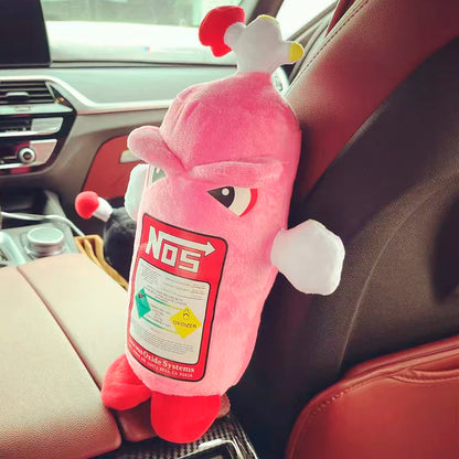 Car Seat NOS Headrest Pillow Universal Plush Neck Pillow Cushion Nos Bottle Stuffed Toys Soft JDM Cushion Gifts Car Interior