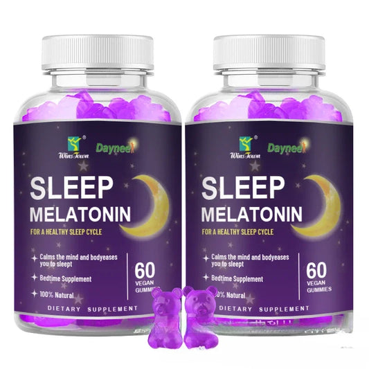 2 Bottle 120 Gummies Sleep Melatonin Gummies Quick Sleep  Candy Heathy Sleep Cycle Bedtime Supplement Natural Dietary Supplement