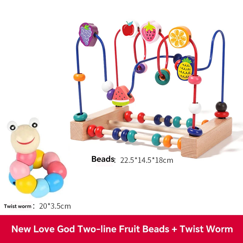Baby Toddler Early Education Intelligence Building Blocks Beads Attention Span Toys for Boys And Girls Ages 1 to 3