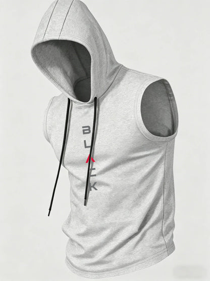 Men's Breathable Hooded Sleeveless Tank Top Casual Sports Vest Quick Dry Machine Washable Multi-Color All-Season 1 Piece