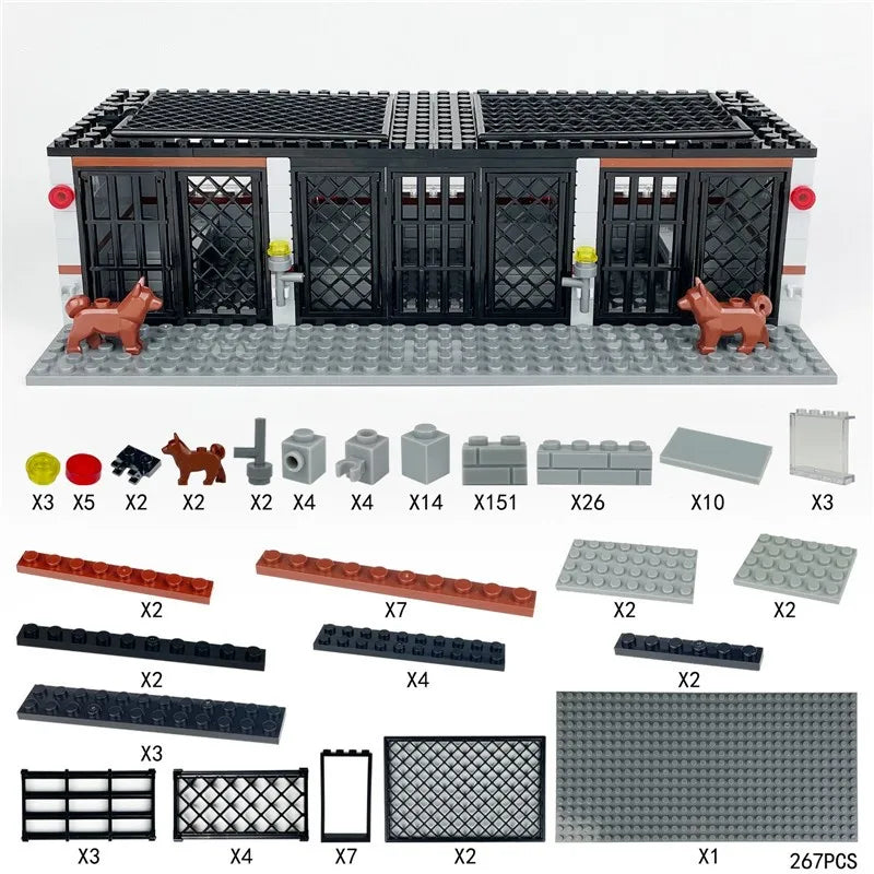 267pcs Military Police Scorpion Cave Prison Cell Model Iron Wire Mesh ...