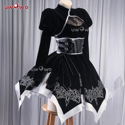 IN STOCK UWOWO A2 Cosplay A2 Cosplay Costume Woman Dress Black Dress Halloween Costume