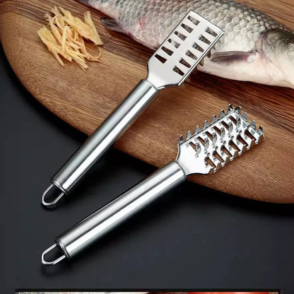 1PC Stainless Steel Fish Scale Knife Scale Scraper Sawtooth Scraping Boning Filleting Cut Scrape Dig Maw Knife