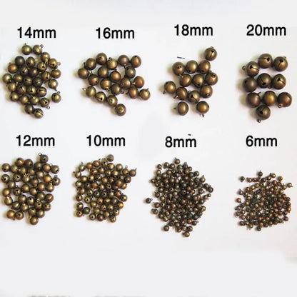 5-50pcs 6/8/10/12/14/16/18/20/25mm Bronze Metal Jingle Bells Loose Beads Festival Party Christmas Decor DIY Crafts Accessories