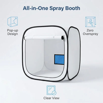 Portable Foldable Spray Paint Tent, 30x30x30in Airbrush Booth with Breathable Mesh Window for Model Auto Parts Painting