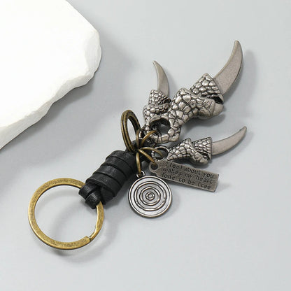 Punk rock claw pendant keychains