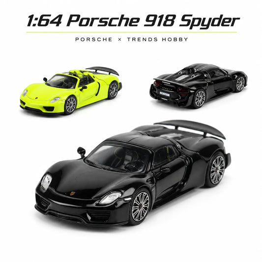 Trends Hobby 1/64 Porsche 918 Spyder Super Vehicle Miniature Model Alloy Toy Car Free Wheels Diecast Metal Collection Gift
