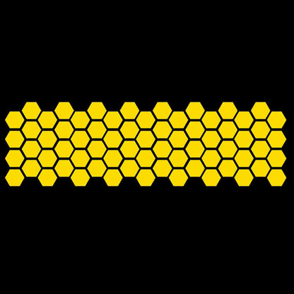 Honeycomb Pattern Waistline Sticker Modification Car Side Skirt Sticker Universal Body Decoration Side Door Sticker.