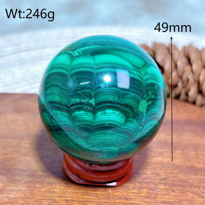 Malachite Pattern Sphere Ball Gemstones Reiki Energy Ore Natural Crystals Healing High Quality Home Decorations Room Decor Gift