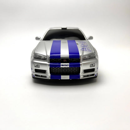 1/16 Skyline GTR34 Car Model Tissue Case - Automotive Style Interior Organizer