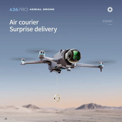 Original A26 Pro FPV HD Drone  4K Triple Camera Brushless Motor Obstacle Avoidance Foldable RC Quadcopter Drone for Adults Kids
