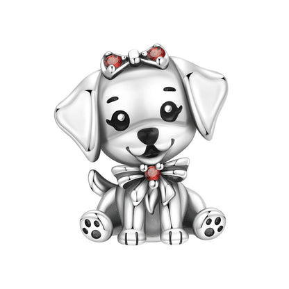 Orstarry 925 Sterling Silver Cute Rabbit Animal Beads Original Pendants Bracelet Charm Jewelry Party DIY Trendy Gifts