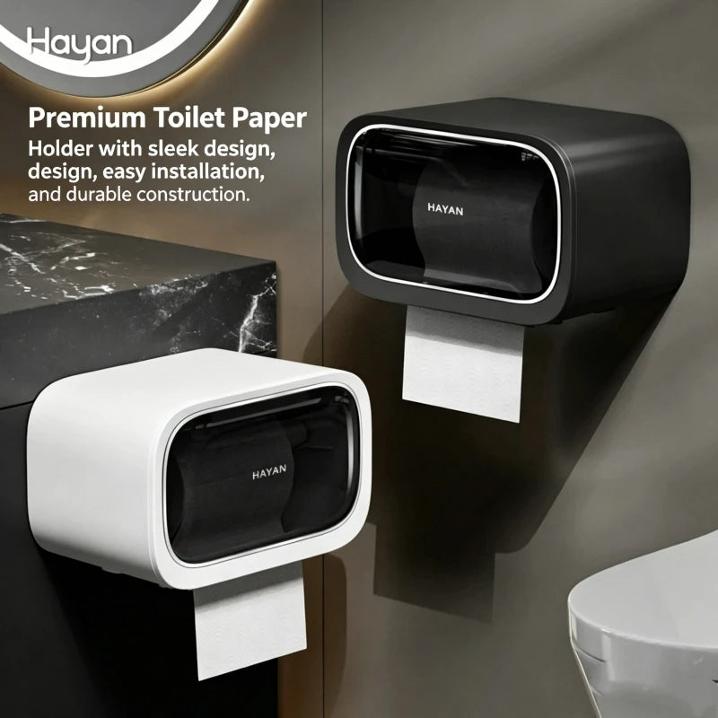 Toilet Paper Box, Toilet Tissue Roll Paper, Toilet Paper Drawer, Wall Mounted Waterproof Toilet Shelf Without Punching Holes