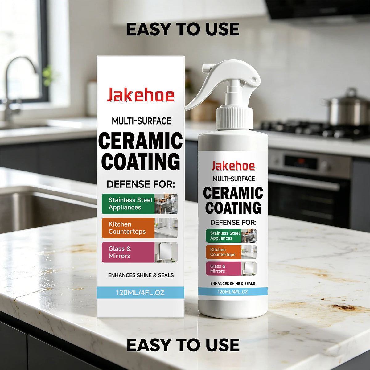 Multi-surface Ceramic Coating Spray Enhance Shine Repel Stains Waterproof & Scratch-Resistant Prote Care Long-Lasting Protection
