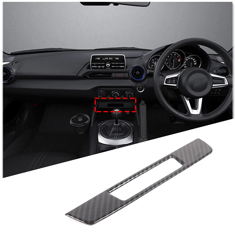 For Mazda MX-5 MX5 ND 2016-2024 ABS Carbon Fibre Interior Kit Dashboard Console Gear Shift Panel Cover Trim Stickers