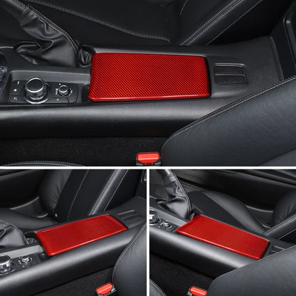 For Mazda MX-5 ND Fiat 124/Abart 124 2016+ Real Carbon Fiber Center Console Armrest Box Cover Trim Interior Car Accessories