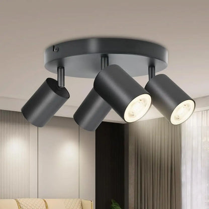 Modern LED Ceiling Light -  GU10 Wall Light Black - Energy Saving, Living Room, Bedroom, Kitchen, Easy Installation, Bulb Not In
