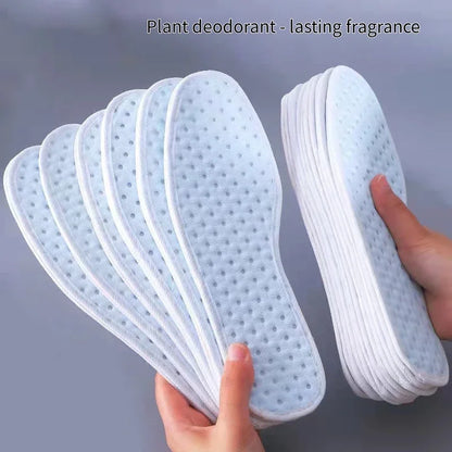 1Pair Bamboo Plant Deodorant Running Sports Insole Charcoal Antibacterial Shoes Insoles for Feet Thick Shock Absorbing Shoe Sole