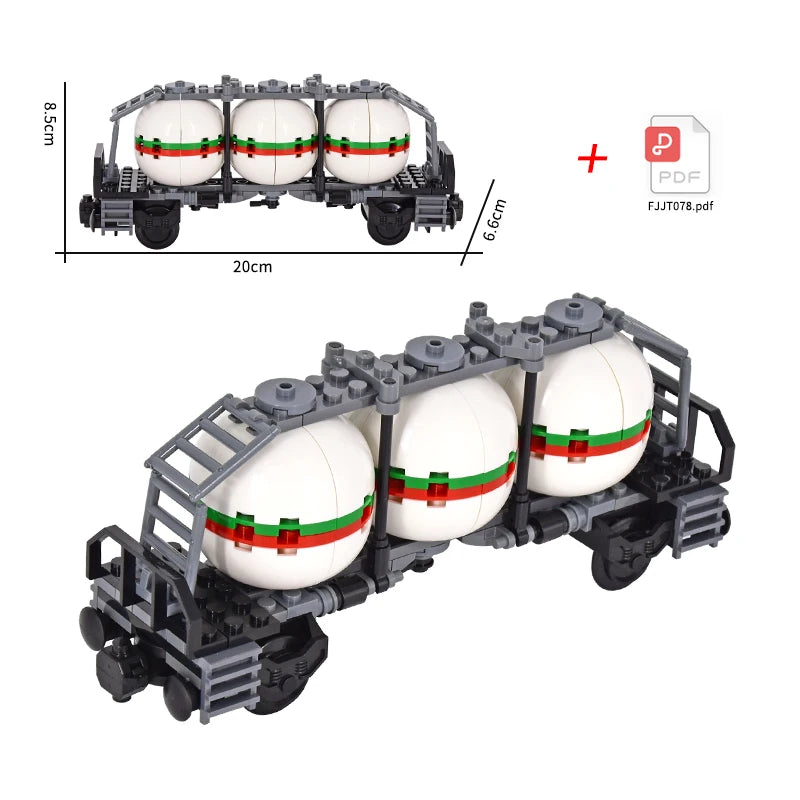 MOC Fuel Gas Tank Building Blocks Kit Wine Barrels Goods Container Forklift Bricks Toys Boys Gift