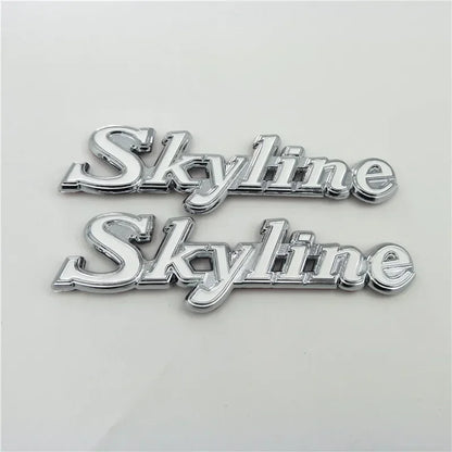 For GTR Skyline Emblem Badge Logo Rear Trunk Side Fender Nameplate C110 KPGC110 GC110 Kenmeri