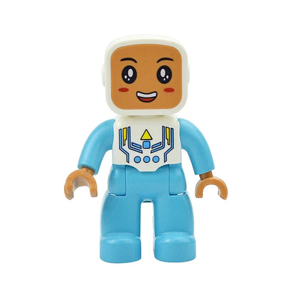 Figures Dolls Big Size Building Blocks Family Action Workers Doctor Police Farmer Compatible Large Bricks Duploes Kid Toys