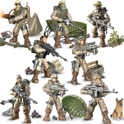 World War Army Military Soldiers Special Forces Model Assemble Building Blocks Bricks Children's Toys Gift
