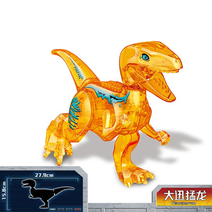 Jurassic Dinosaurs Spinosaurus Large Brick Toy Joints Open Mouth 7 Color Designs, Collectible Decor DIY Puzzle Assembly Gift