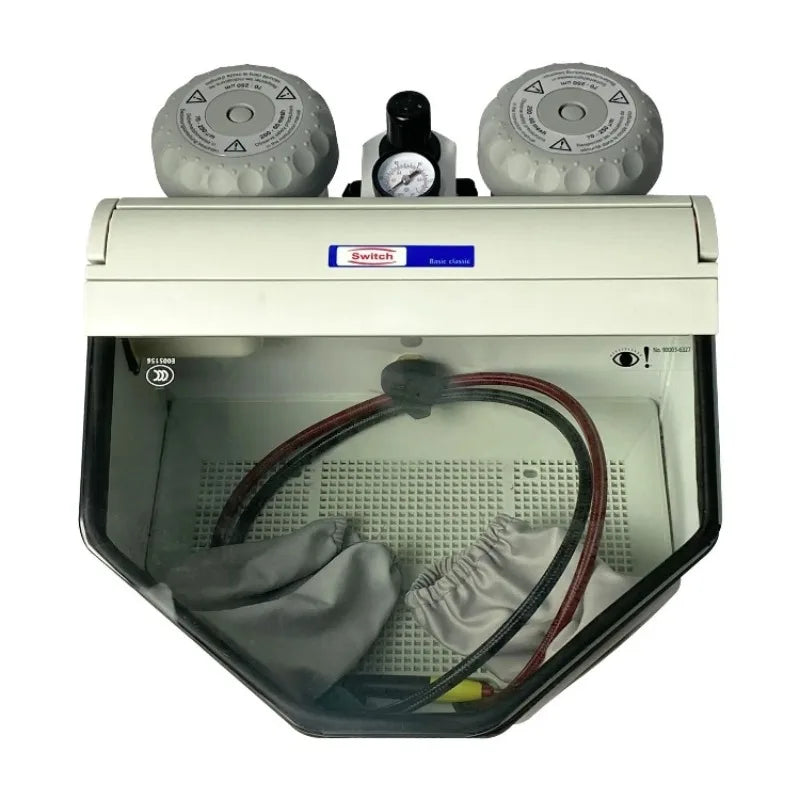 Dent Twin-Pen Sandblaster Dental Air Prophy Polisher Sandblasting Machine Lab Equipment jewelry Air Sand Blasting Tools