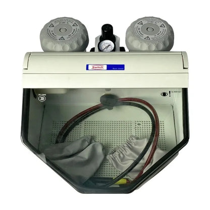 Dent Twin-Pen Sandblaster Dental Air Prophy Polisher Sandblasting Machine Lab Equipment jewelry Air Sand Blasting Tools