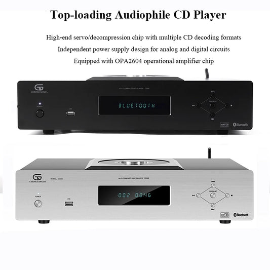 CD50HIFI Professional CD Player with Bluetooth 5.3 SC6137 DAC Chip High-End Balanced CD Music Player DA11 Drive Mechanism