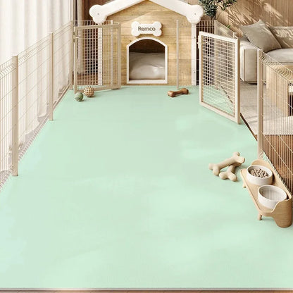 Pet Floor Mat PVC Waterproof Urine-proof Leather Carpet Solid Color Dog Enclosure Mats Large Size Rug Wipeable Kitchen Rugs 양탄자