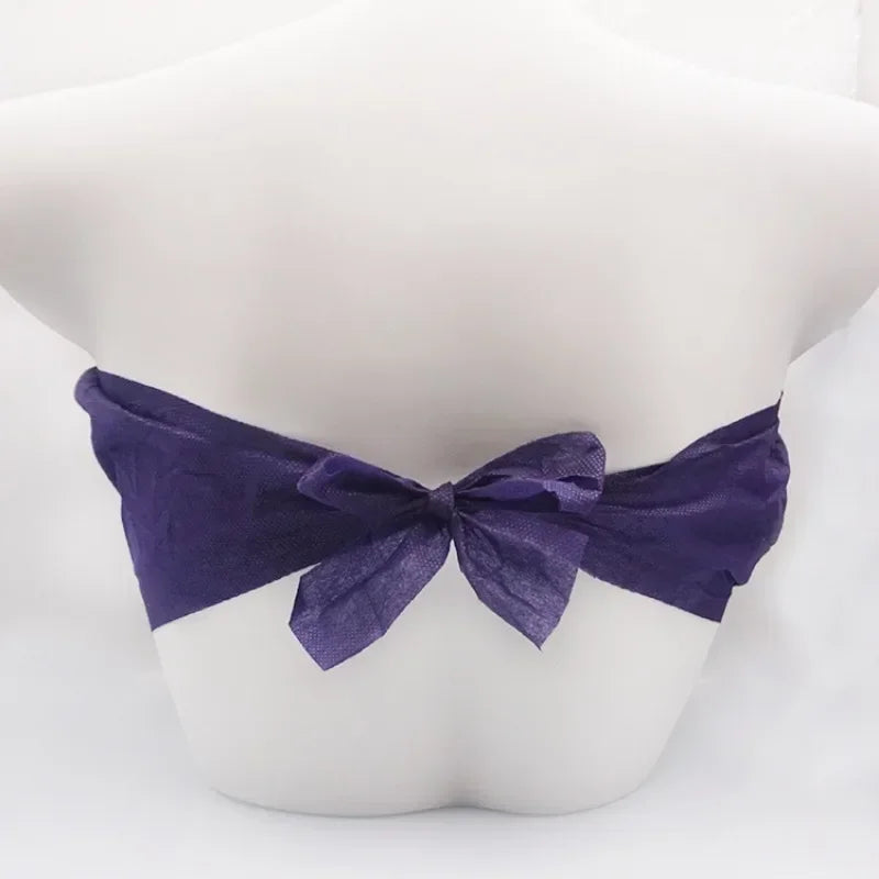 50x Soft Strapless Disposable Bras Women's Spa Top Underwear Brassieres Top Garment for Spray Tanning Beauty Salon Lightweight