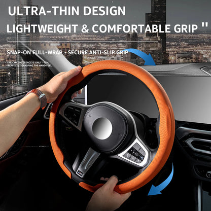 2026 Suitable For PORSCHE Cayenne Macan 911 Panamera Taycan 718 Luxury High Quality Nappa Leather Car Steering Wheel Cover