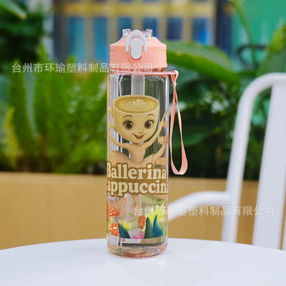 750ML Italian Brainrot Water Bottle Outdoor Drinking Cartoon Sports Cups Tung Tung Tung Sahur Tralalero Tralala Christmas Gift
