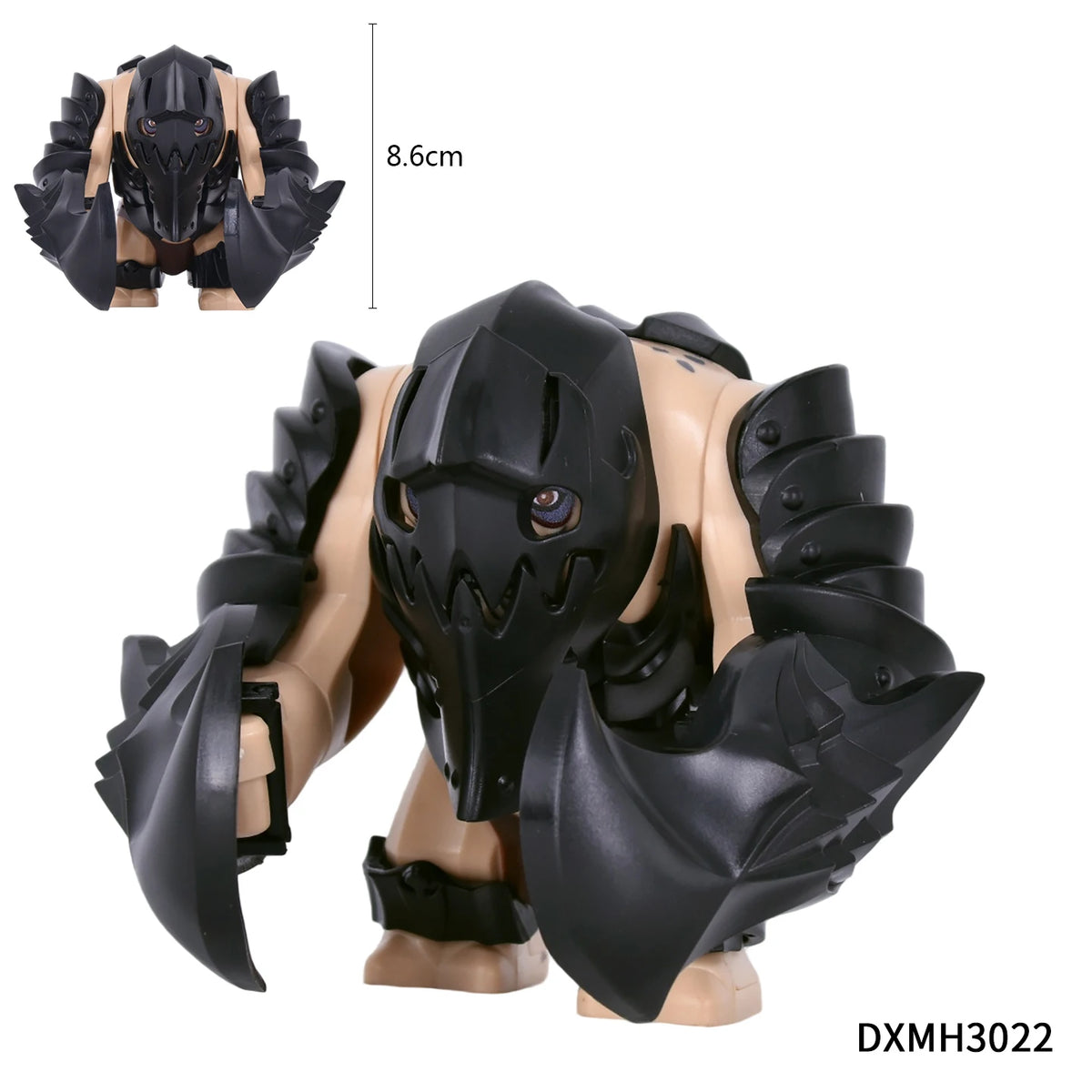 Orc Warrior Block Figures Set, Giant Troll Monster + 20Pcs Armored Soldier Models, Fantasy Army Building Bricks, Detailed Armor