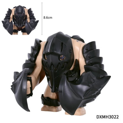 Orc Warrior Block Figures Set, Giant Troll Monster + 20Pcs Armored Soldier Models, Fantasy Army Building Bricks, Detailed Armor