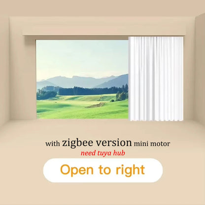 Tuya Zigbee Mini Smart Curtain Motor Electric Curtain Automatic System Rail Rod Support Alexa Alice Google Assistant Smartlife