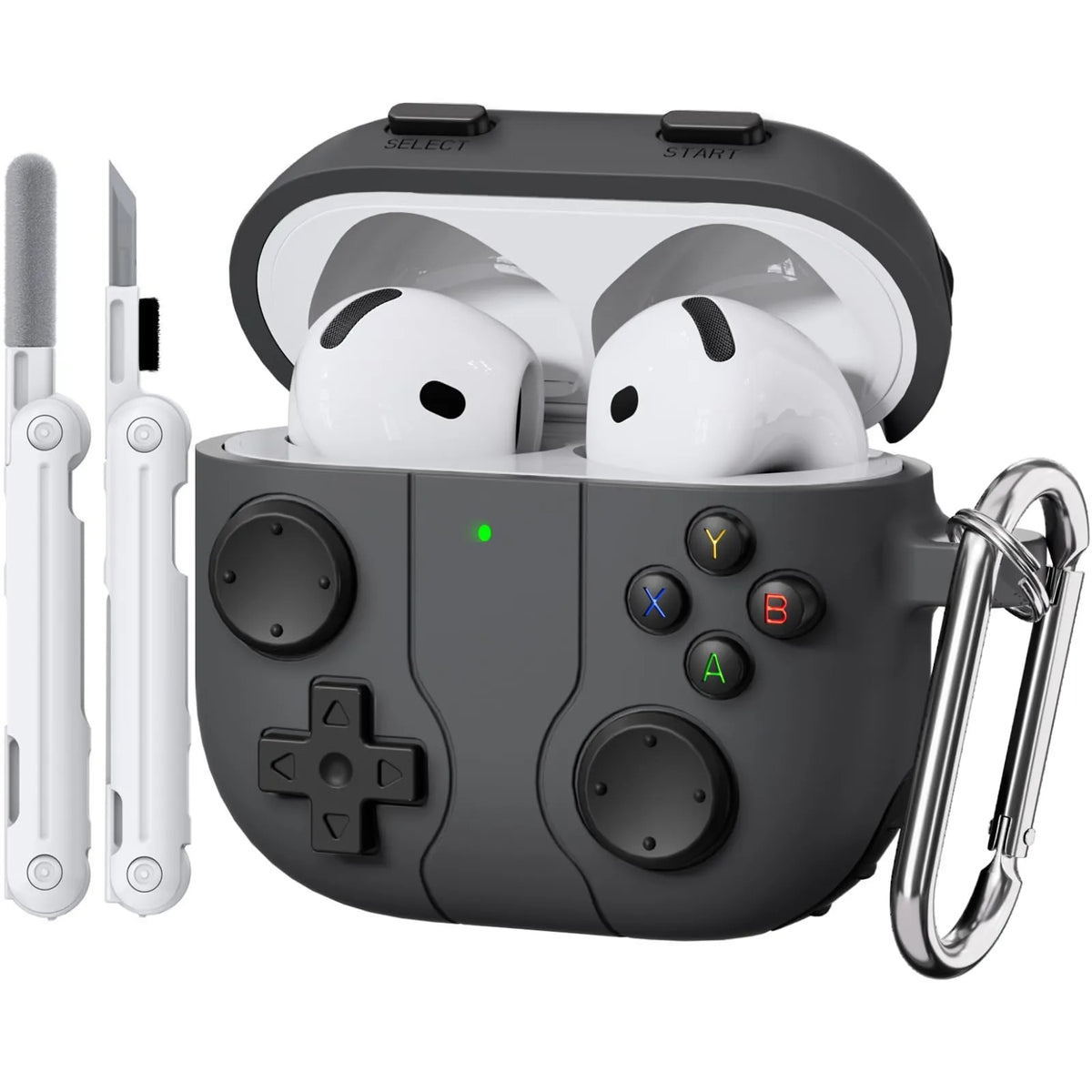 Classic Game Case for Apple Airpods 4/Pro 3/Pro 2 Cases Soft Silicone Funny Case Cover with Cleaning Kit For AirPods 4/Pro 3/Pro