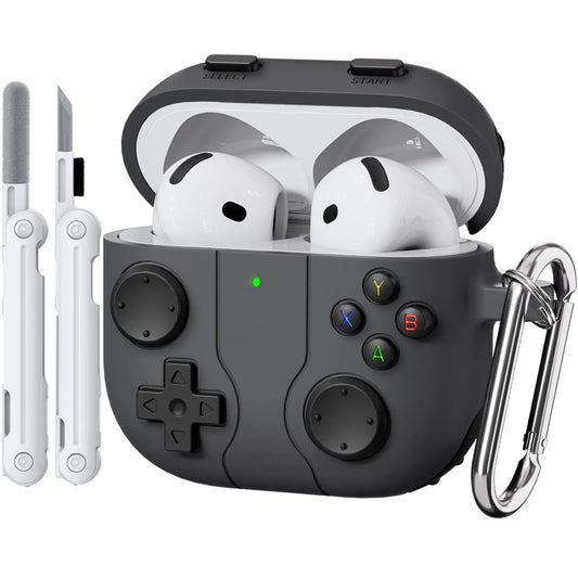 Classic Game Case for Apple Airpods 4/Pro 3/Pro 2 Cases Soft Silicone Funny Case Cover with Cleaning Kit For AirPods 4/Pro 3/Pro