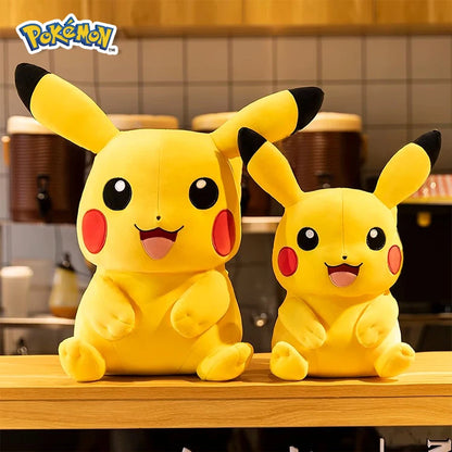 Large Original Pokemon Pikachu Stuffed Plush Toys Plushie Soft Animal Kawaii Anime Doll Throw Pillow Birthday Gift For Kids Baby