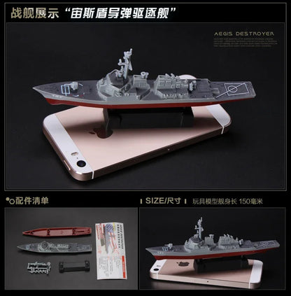 4D Assembled Ship Model Liaoning Battleship Modern Class Battleship Aircraft Carrier Model Military Warship Model Toy