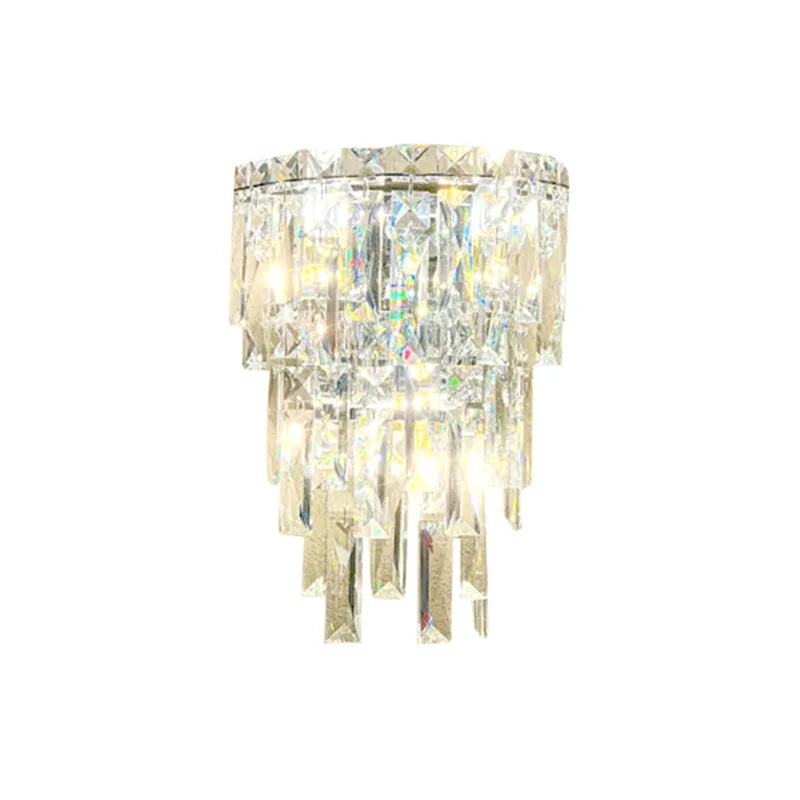 Hotel Lobby Modern Corridor Crystal Wall Lamp Bedroom Staircase Indoor Lighting Villa Duplex Living Room Background Decor Home