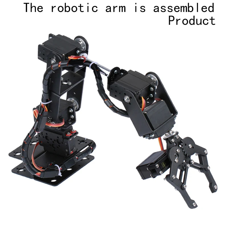 360 Degrees 6 DOF Robot Metal Alloy Mechanical Arm Claw Kit MG996R for Arduino Robotics Kit Educational Ps2 Programmable Toys