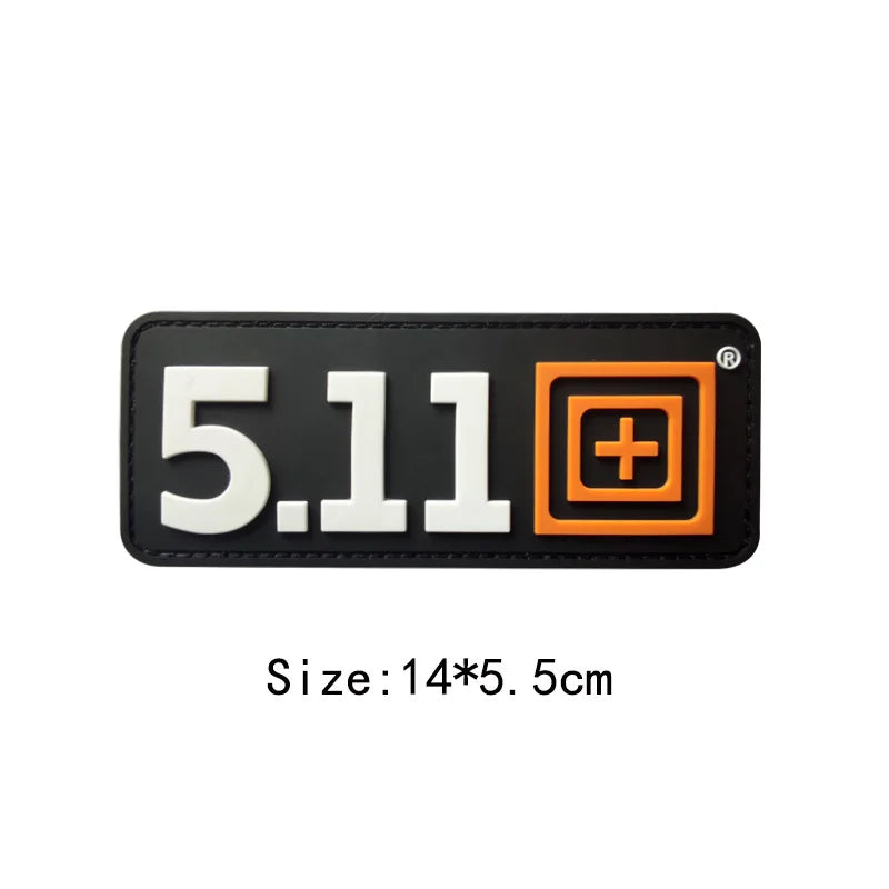 3D PVC Military Tactical Embroidery Patches Backpack Emblem Applique with Hook Outdoors Morale Armband Badges Clothes Stickers