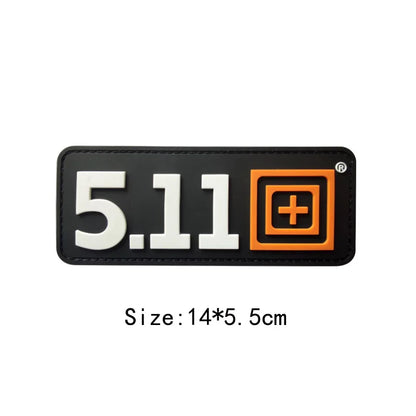 3D PVC Military Tactical Embroidery Patches Backpack Emblem Applique with Hook Outdoors Morale Armband Badges Clothes Stickers